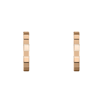 Chopard Ice Cube earrings in 18k ethical rose gold view 3