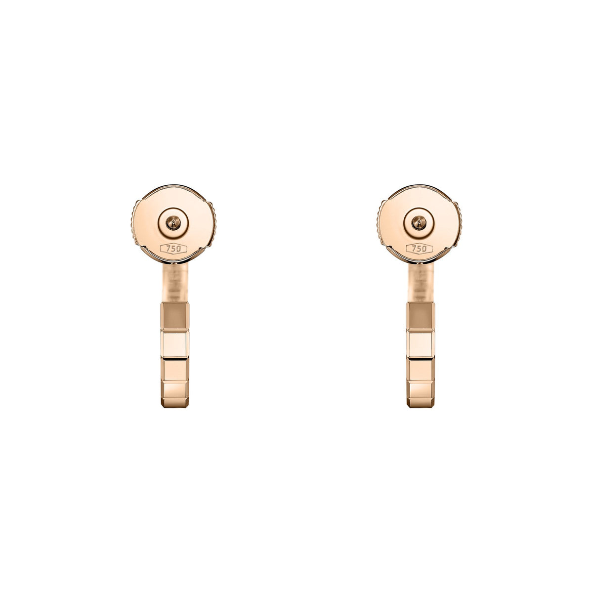 Chopard Ice Cube earrings in 18k ethical rose gold view 4