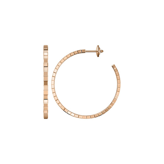 Chopard Ice Cube earrings in 18k ethical rose gold view 2