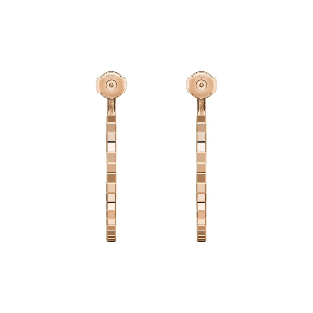 Chopard Ice Cube earrings in 18k ethical rose gold view 4