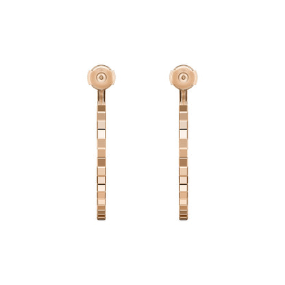 Chopard Ice Cube earrings in 18k ethical rose gold view 4