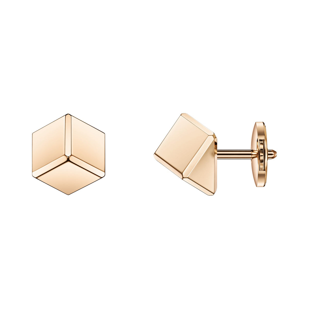 Chopard Ice Cube earrings in 18k ethical rose gold view 2