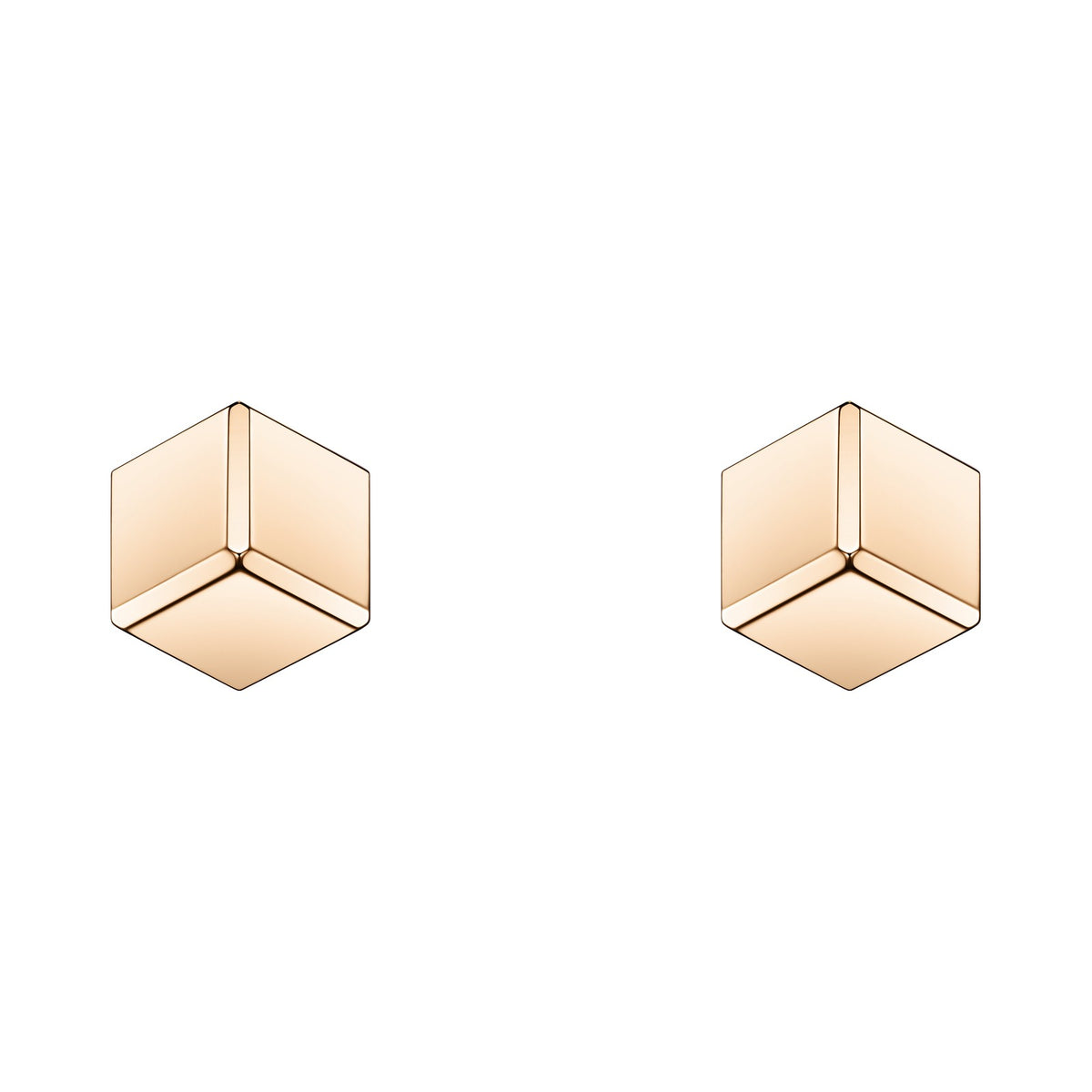 Chopard Ice Cube earrings in 18k ethical rose gold view 3