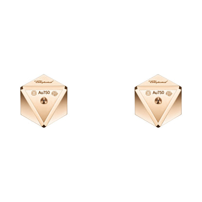 Chopard Ice Cube earrings in 18k ethical rose gold view 4