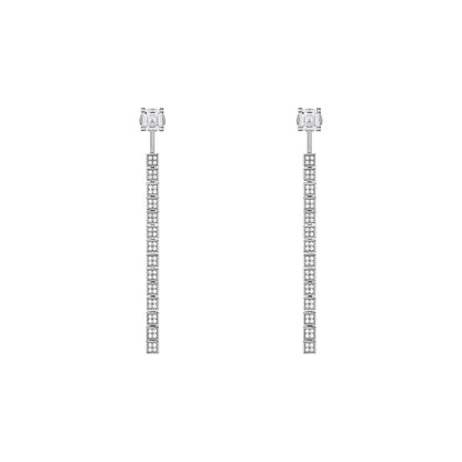 Chopard Ice Cube earrings in 18k ethical white gold with diamonds and emeralds view 3