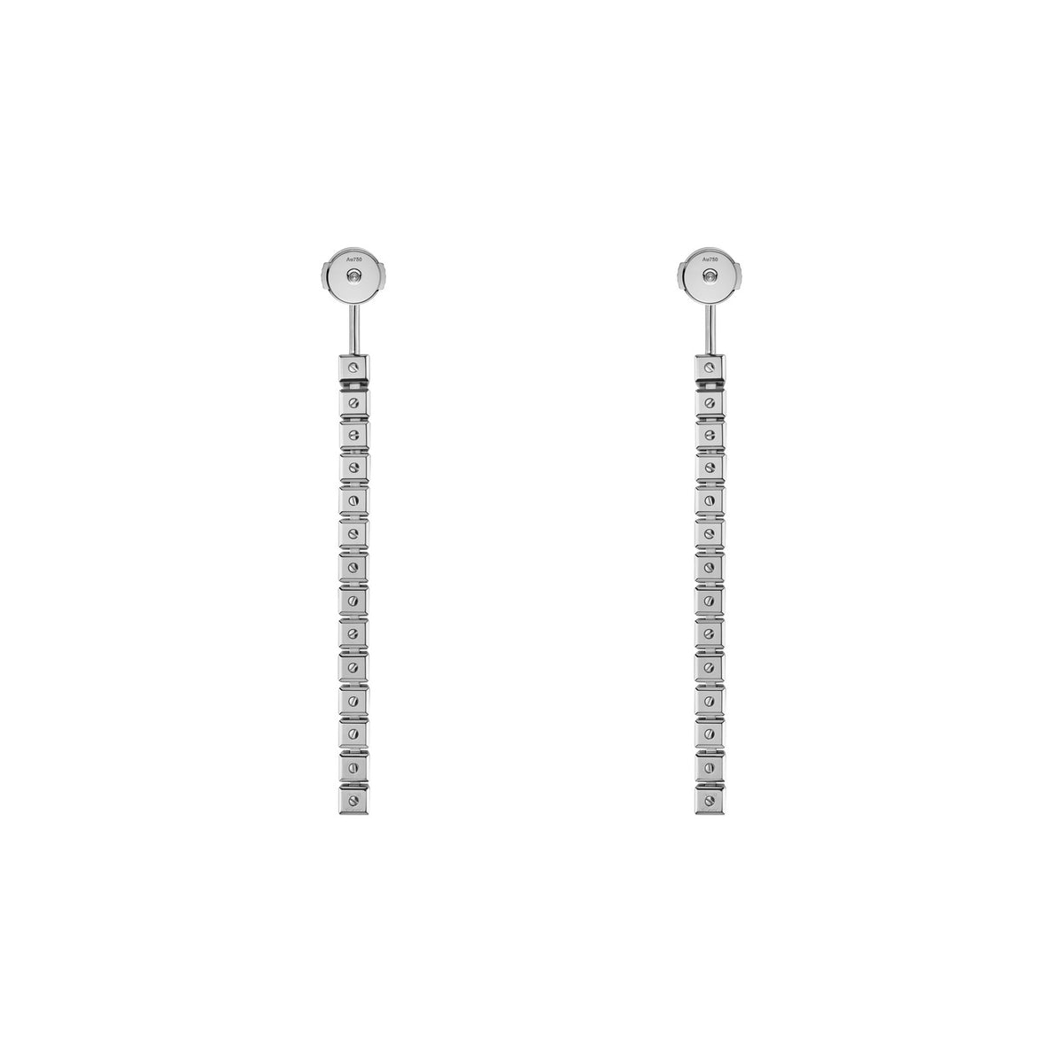 Chopard Ice Cube earrings in 18k ethical white gold with diamonds and emeralds view 4