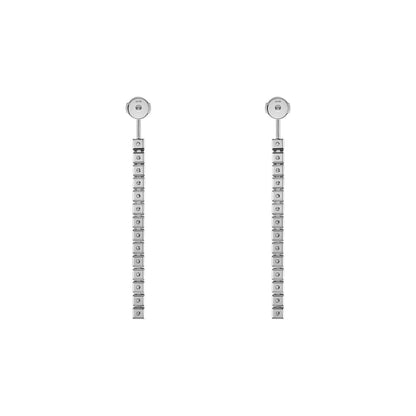 Chopard Ice Cube earrings in 18k ethical white gold with diamonds and emeralds view 4