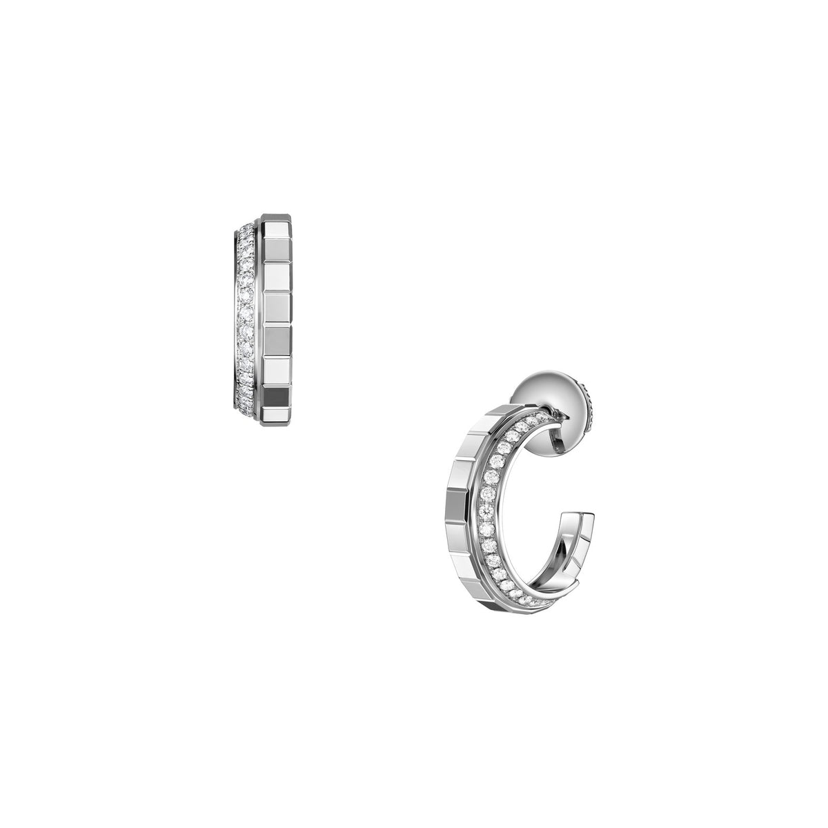 Chopard Ice Cube earrings in 18k ethical white gold with diamonds
