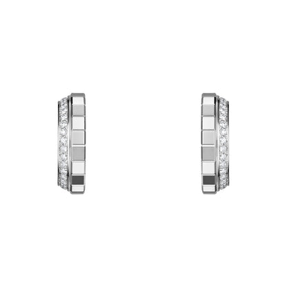 Chopard Ice Cube earrings in 18k ethical white gold with diamonds view 3