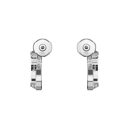 Chopard Ice Cube earrings in 18k ethical white gold with diamonds view 4