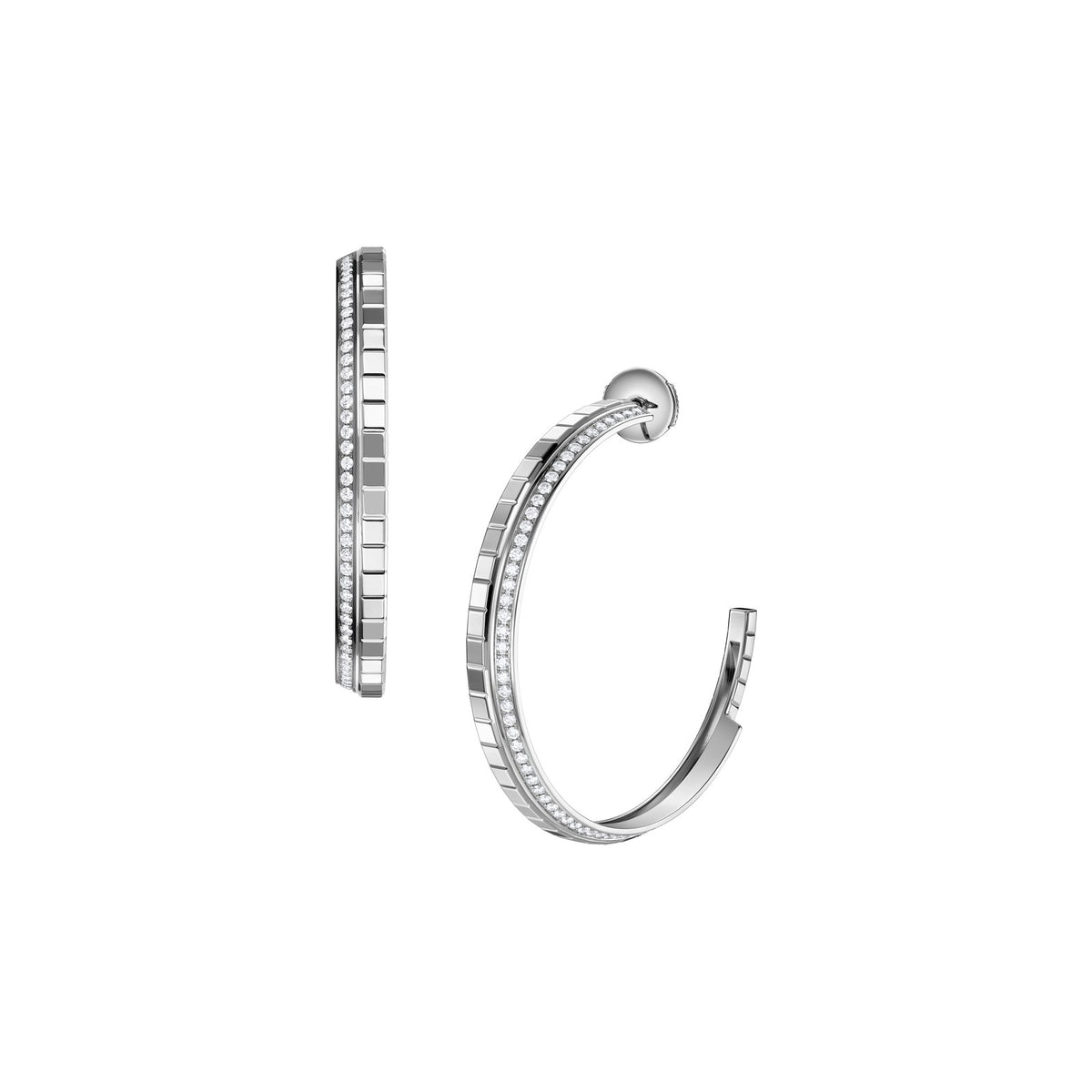 Chopard Ice Cube earrings in 18k ethical white gold with diamonds