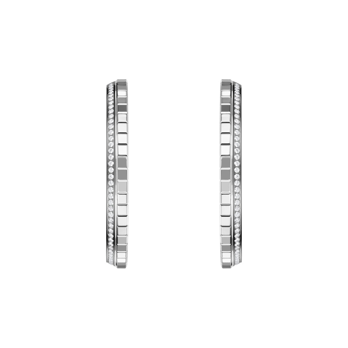 Chopard Ice Cube earrings in 18k ethical white gold with diamonds view 3