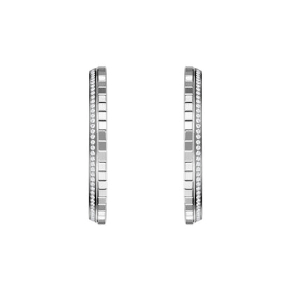Chopard Ice Cube earrings in 18k ethical white gold with diamonds view 3