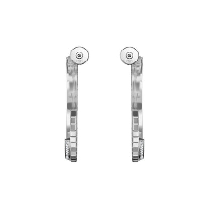 Chopard Ice Cube earrings in 18k ethical white gold with diamonds view 4
