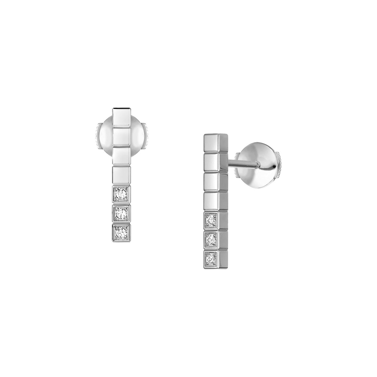 Chopard Ice Cube earrings in 18k ethical white gold with diamonds