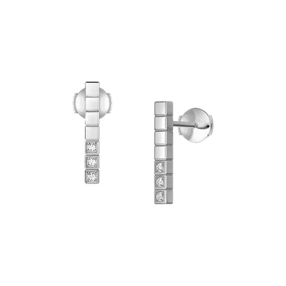 Chopard Ice Cube earrings in 18k ethical white gold with diamonds