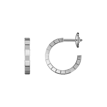 Chopard Ice Cube earrings in 18k ethical white gold view 2