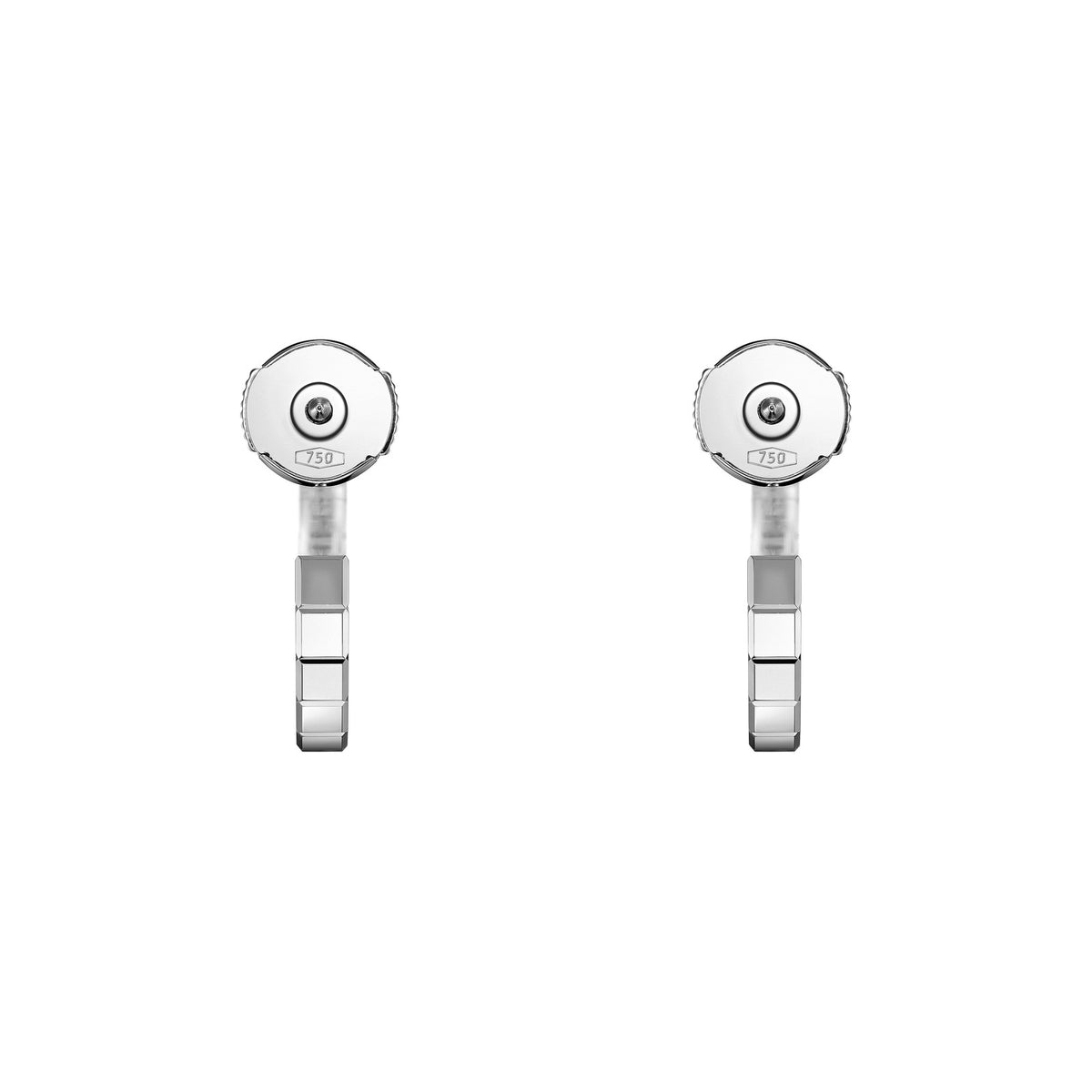 Chopard Ice Cube earrings in 18k ethical white gold view 4