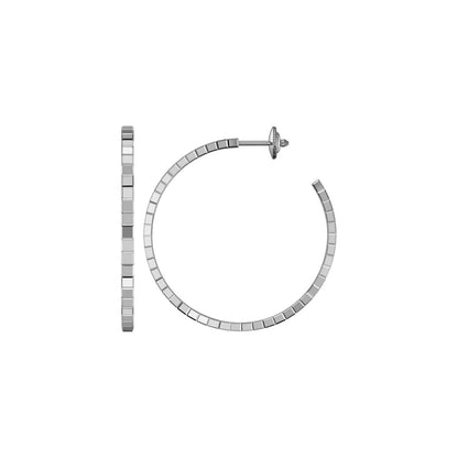 Chopard Ice Cube earrings in 18k ethical white gold view 2