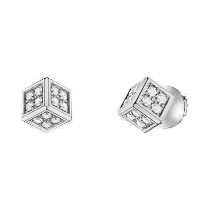 Chopard Ice Cube earrings in 18k ethical white gold with diamonds