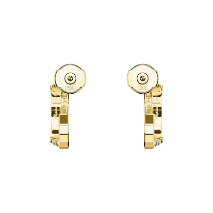Chopard Ice Cube earrings in 18k ethical yellow gold with diamonds view 4