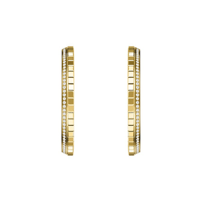 Chopard Ice Cube earrings in 18k ethical yellow gold with diamonds view 3