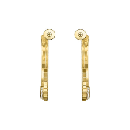 Chopard Ice Cube earrings in 18k ethical yellow gold with diamonds view 4