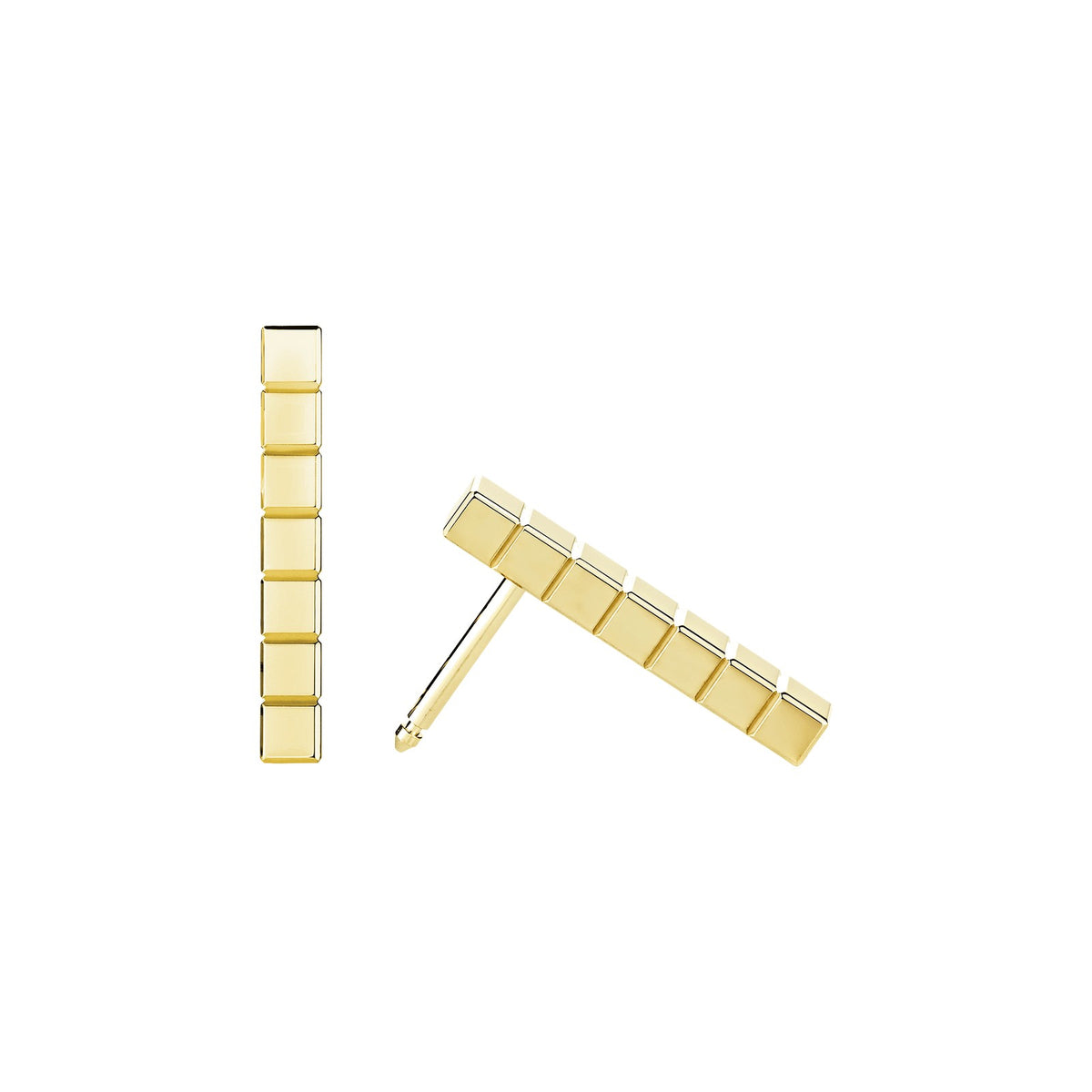 Chopard Ice Cube earrings in 18k ethical yellow gold view 2