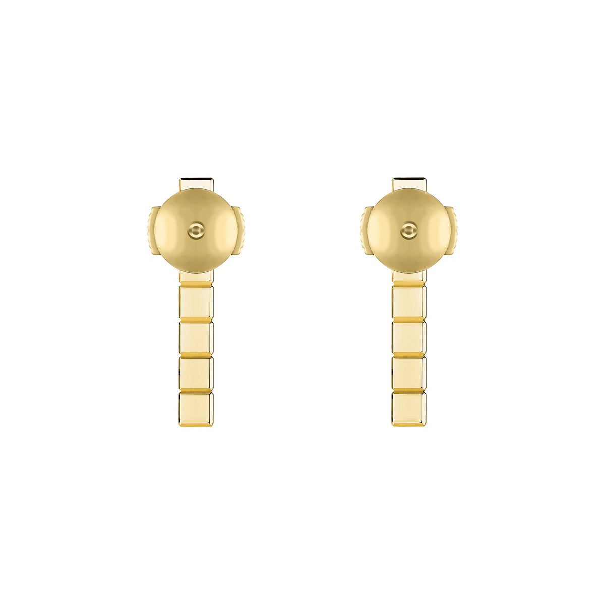 Chopard Ice Cube earrings in 18k ethical yellow gold with diamonds view 4