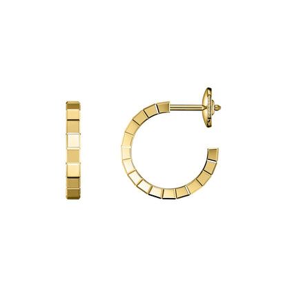 Chopard Ice Cube earrings in 18k ethical yellow gold view 2