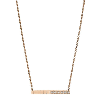Chopard Ice Cube necklace in 18k ethical rose gold with diamonds
