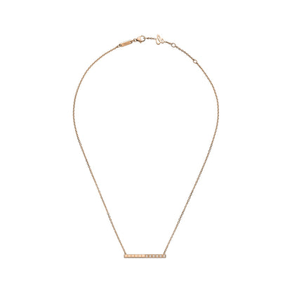 Chopard Ice Cube necklace in 18k ethical rose gold with diamonds view 3