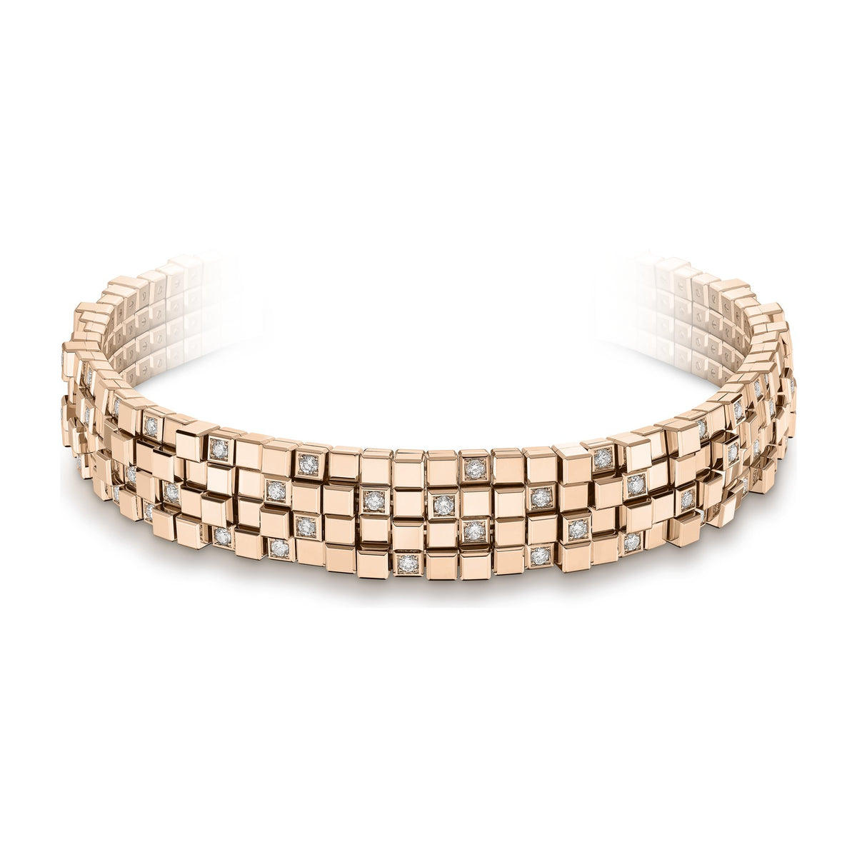 Chopard Ice Cube necklace in 18k ethical rose gold with diamonds