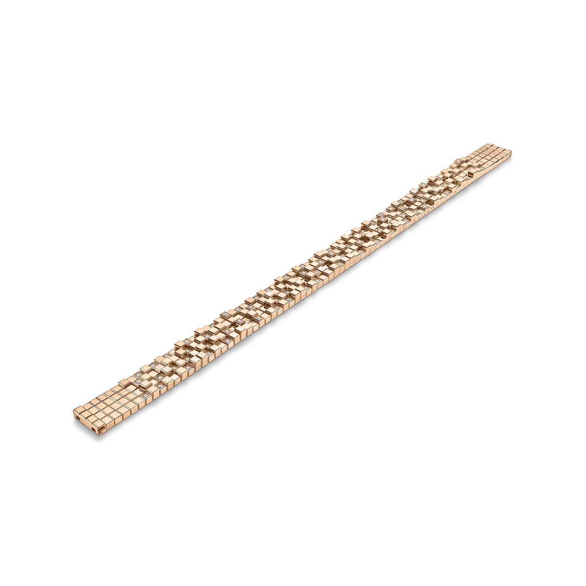 Chopard Ice Cube necklace in 18k ethical rose gold with diamonds view 2
