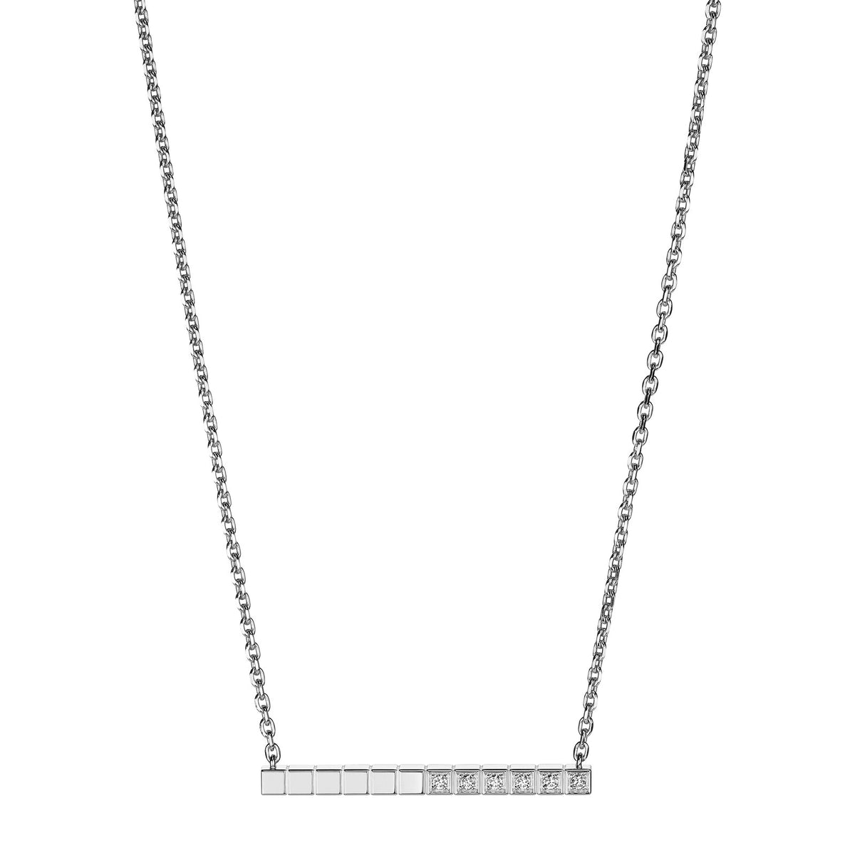 Chopard Ice Cube necklace in 18k ethical white gold with diamonds