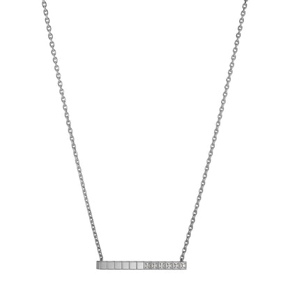 Chopard Ice Cube necklace in 18k ethical white gold with diamonds view 2