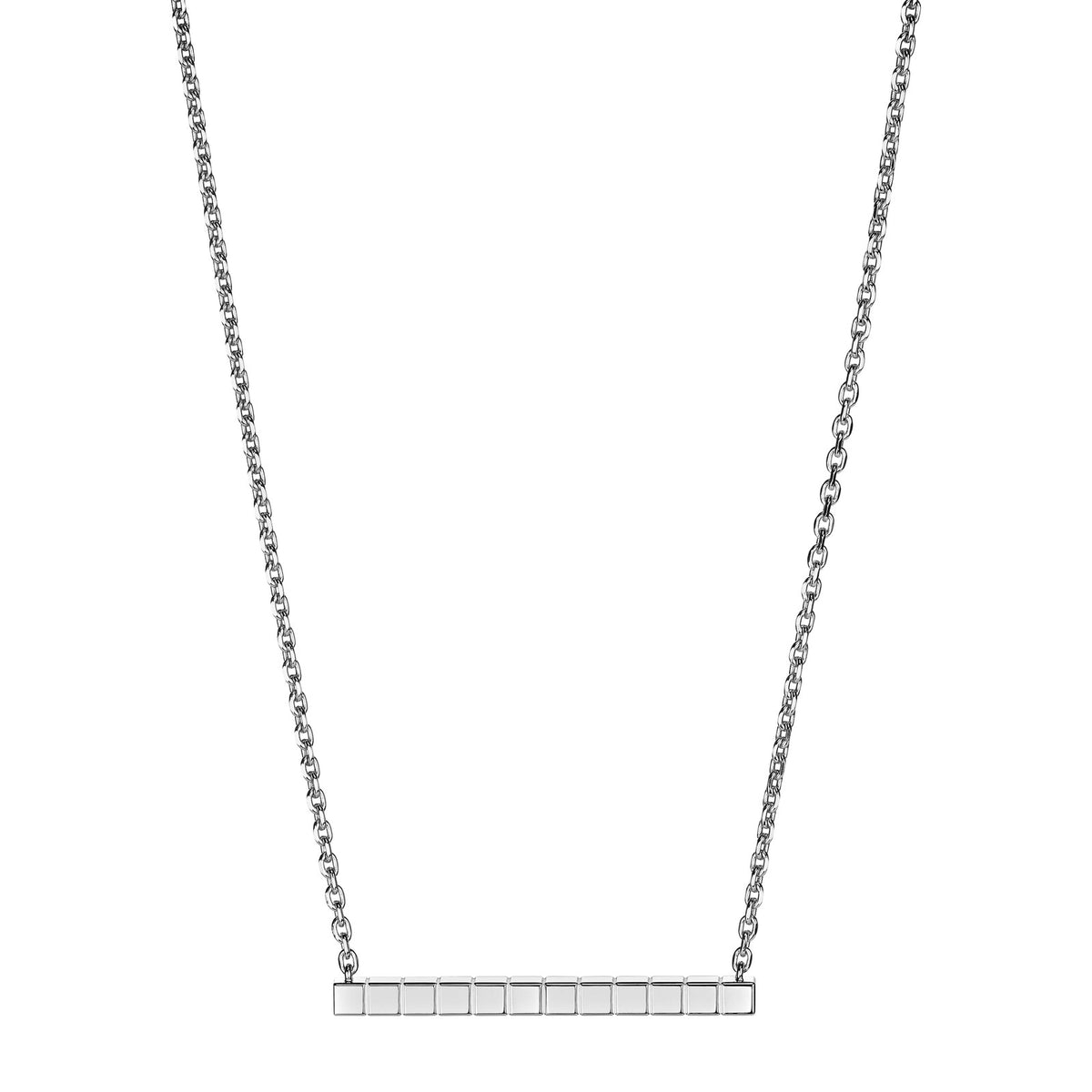 Chopard Ice Cube necklace in 18k ethical white gold with diamonds view 4