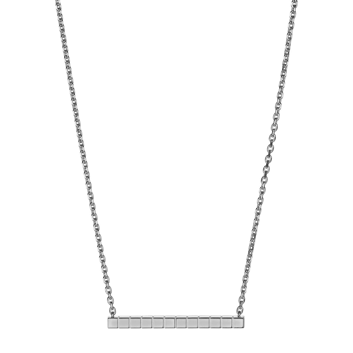 Chopard Ice Cube necklace in 18k ethical white gold with diamonds view 4