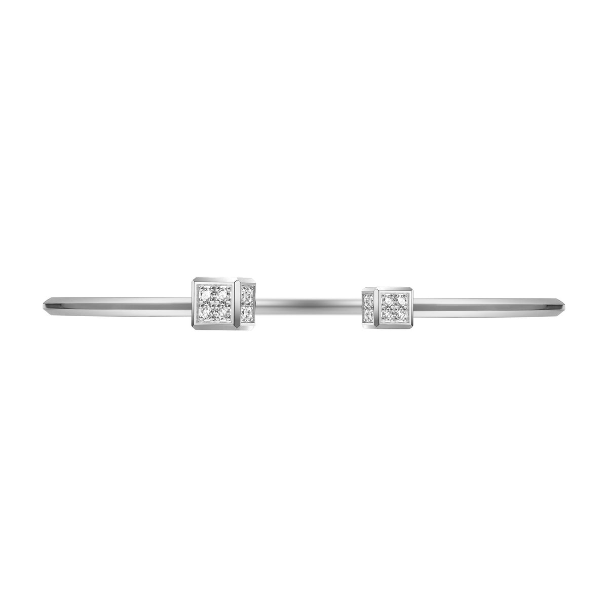 Chopard Ice Cube necklace in 18k ethical white gold with diamonds, view 2