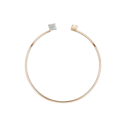 Chopard Ice Cube necklace in 18k ethical white and rose gold with diamonds, view 3