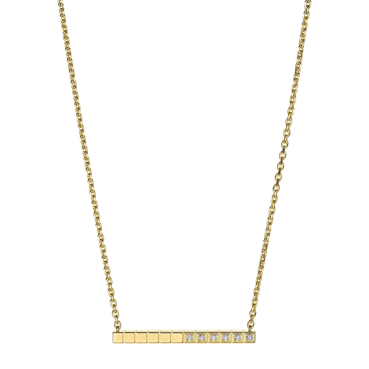 Chopard Ice Cube necklace in 18k ethical yellow gold with diamonds