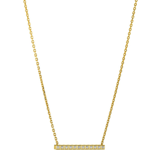 Chopard Ice Cube necklace in 18k ethical yellow gold with diamonds view 2