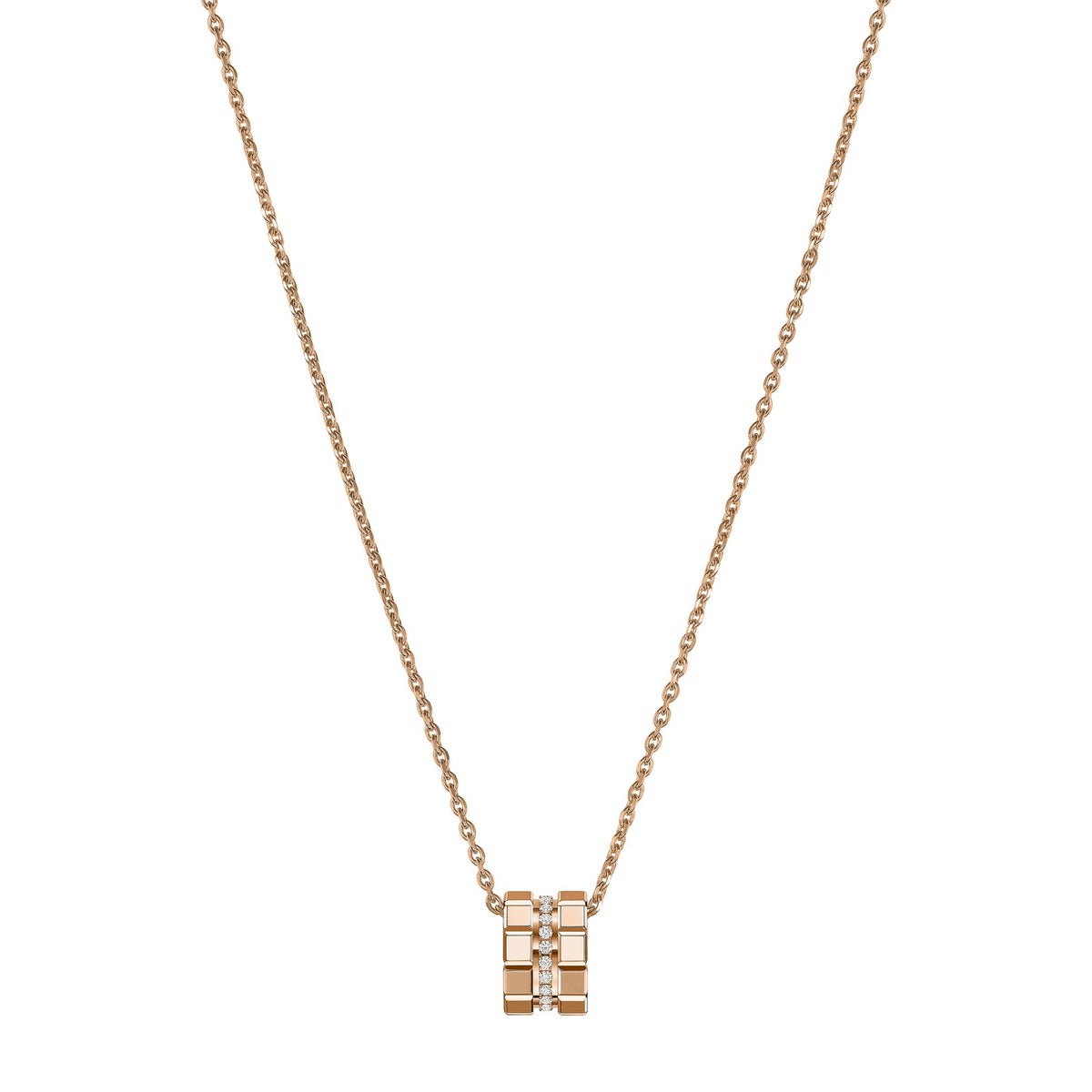 Chopard Ice Cube pendant in 18k ethical rose gold with diamonds view 4
