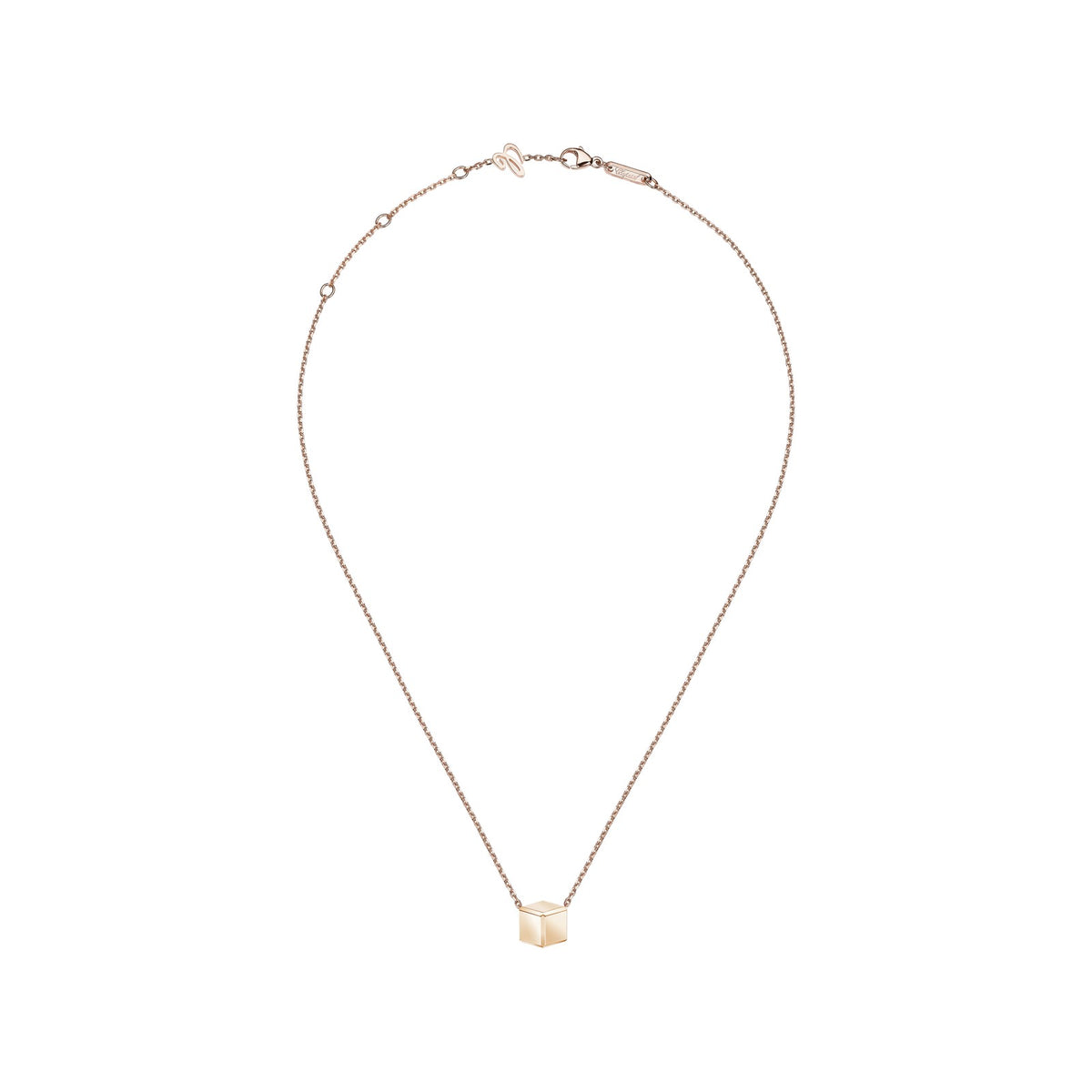 Chopard Ice Cube pendant in 18k ethical rose gold, view 3