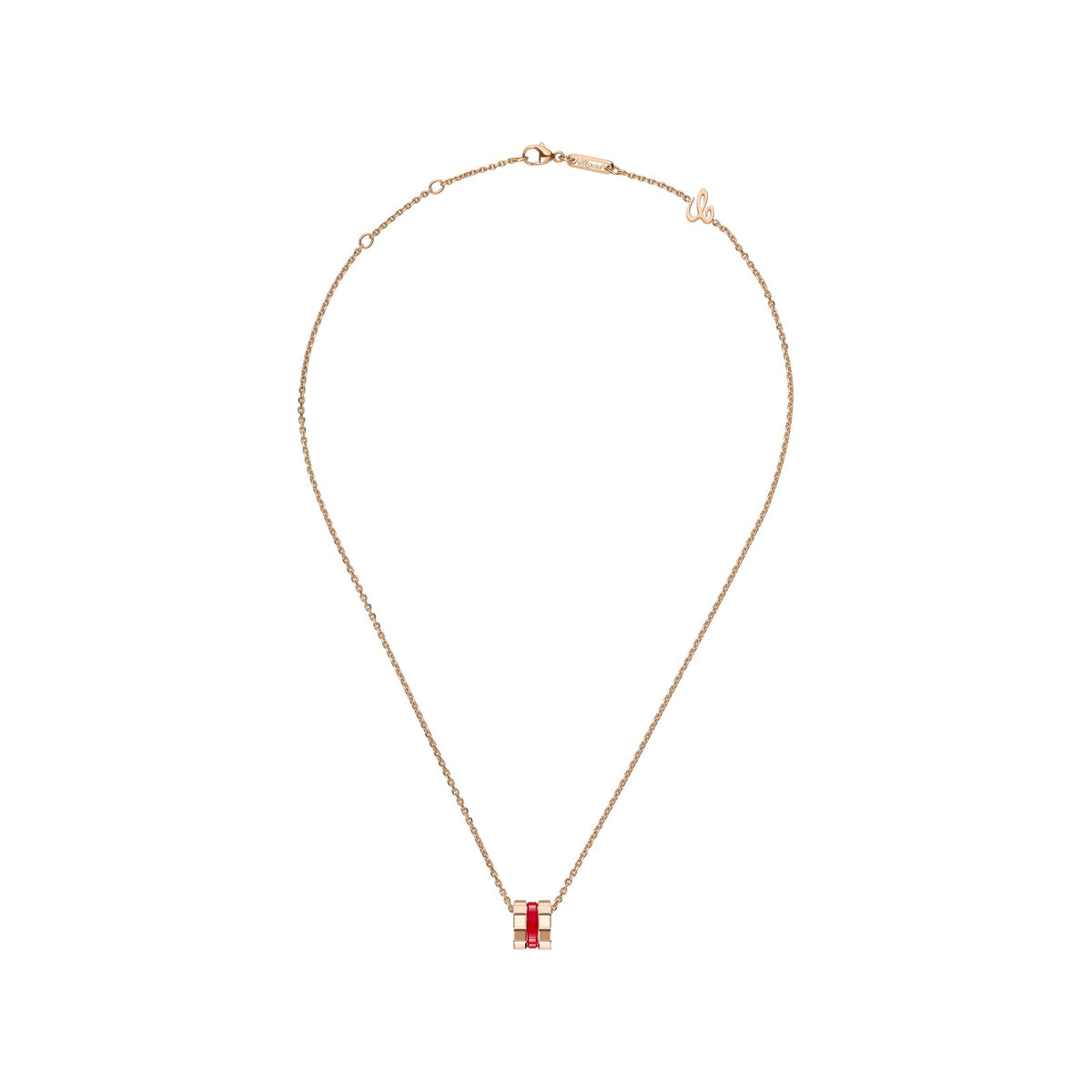Chopard Ice Cube pendant in 18k ethical rose gold and ceramic, view 3