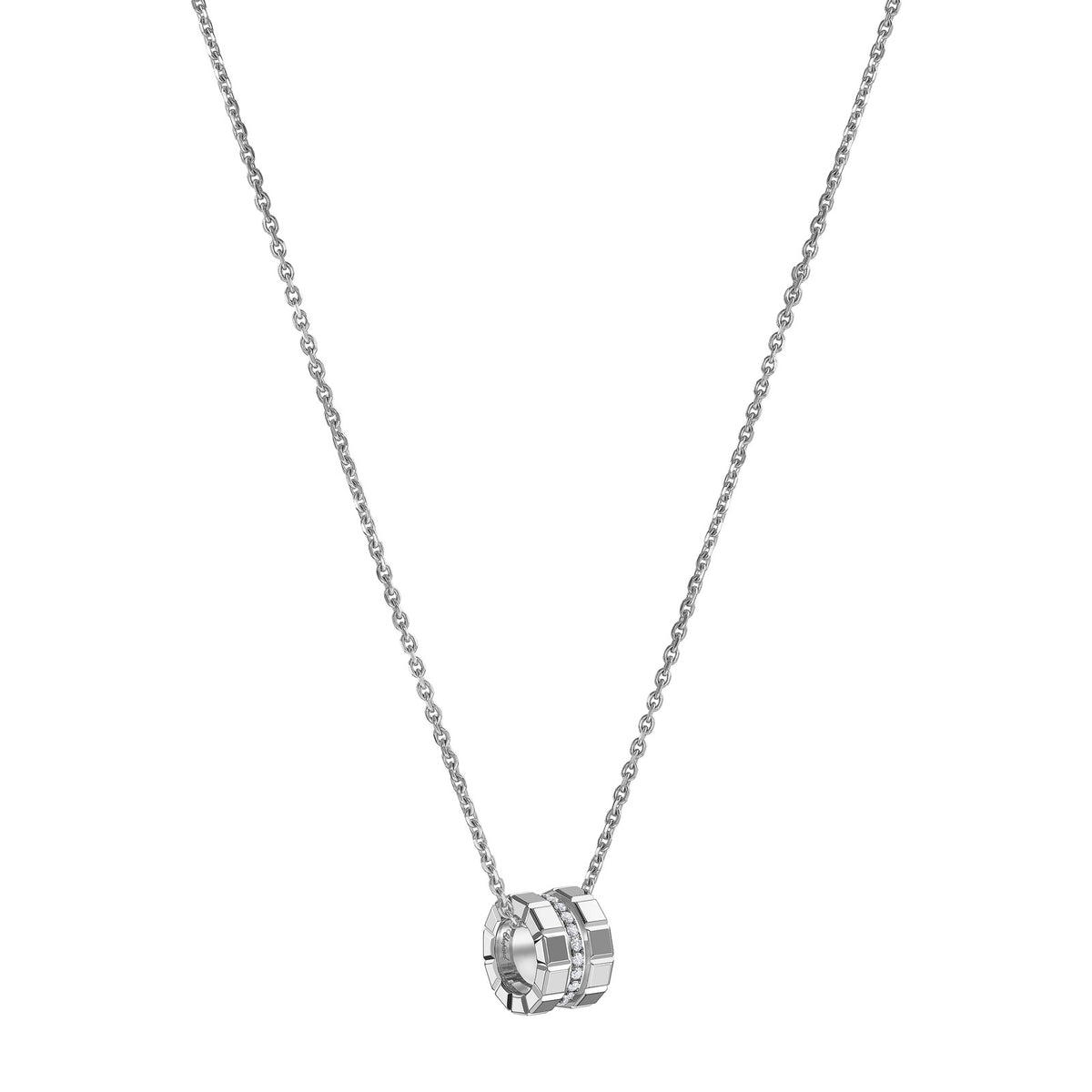 Chopard Ice Cube pendant in 18k ethical white gold with diamonds view 2