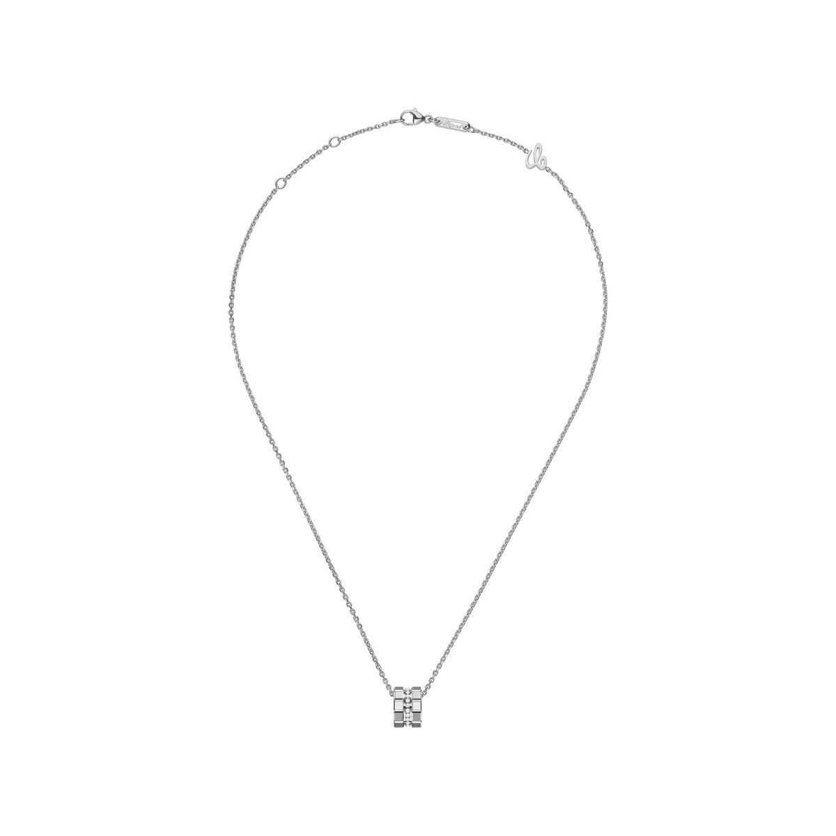 Chopard Ice Cube pendant in 18k ethical white gold with diamonds view 3