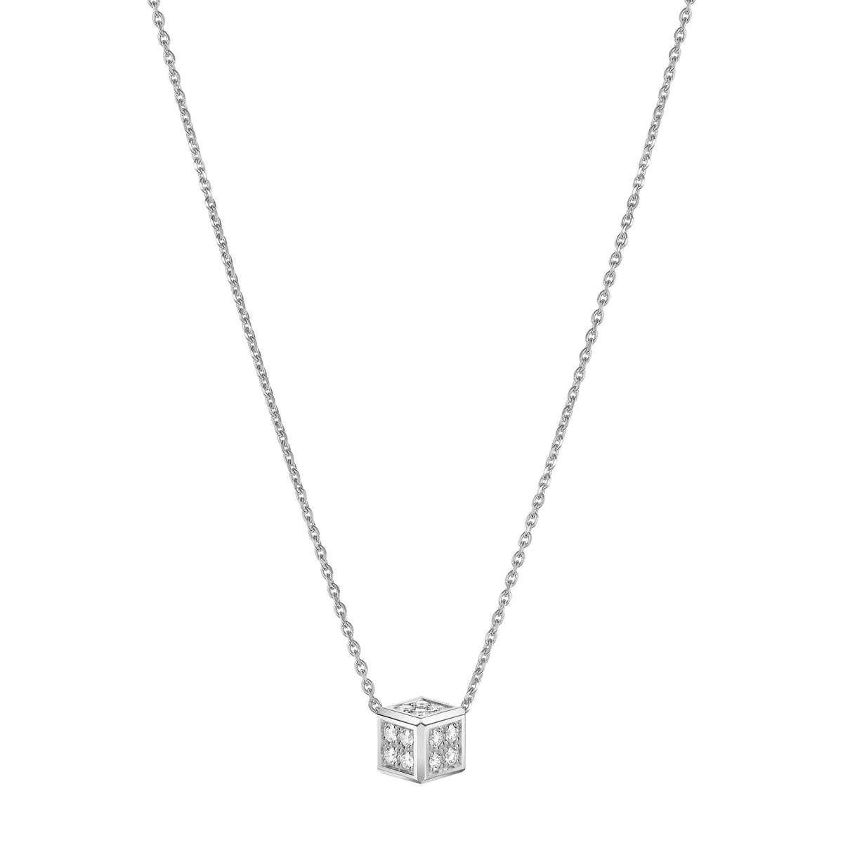 Chopard Ice Cube pendant in 18k ethical white gold with diamonds