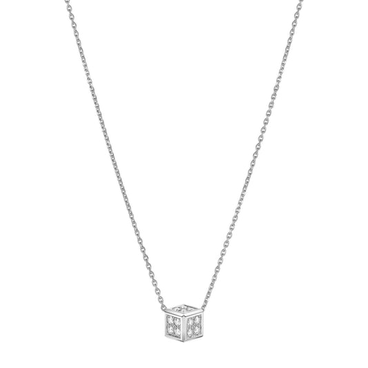 Chopard Ice Cube pendant in 18k ethical white gold with diamonds