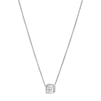 Chopard Ice Cube pendant in 18k ethical white gold with diamonds, view 2